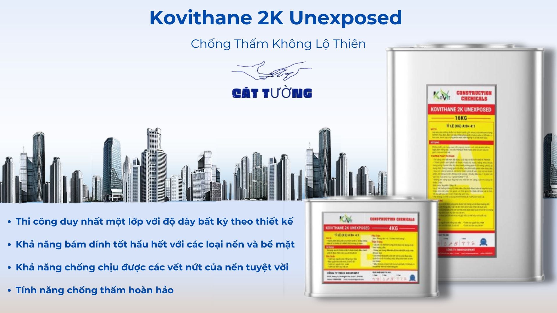 chống thấm gốc Polyurethane 2 thành phần - Kovithane 2K Unexposed